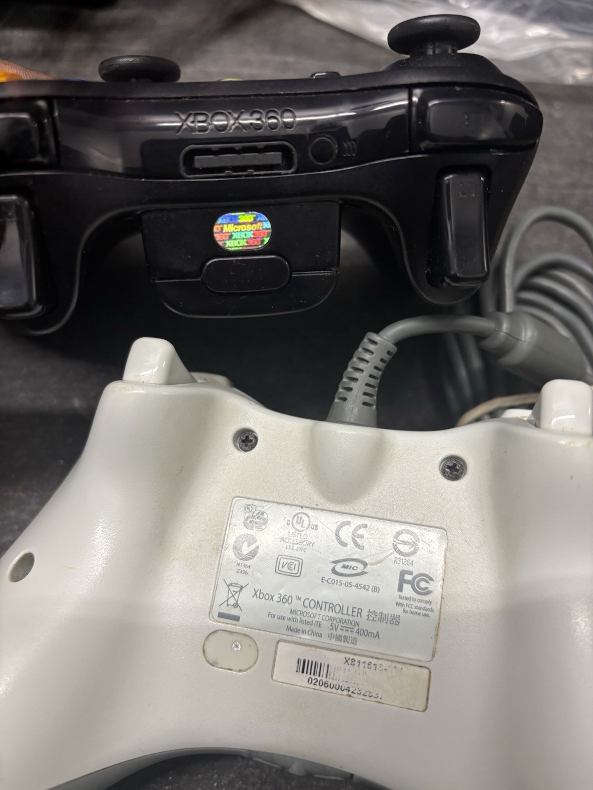 Xbox 360 E Console Model 1538 Black Tested Working Console Controller Power Wire