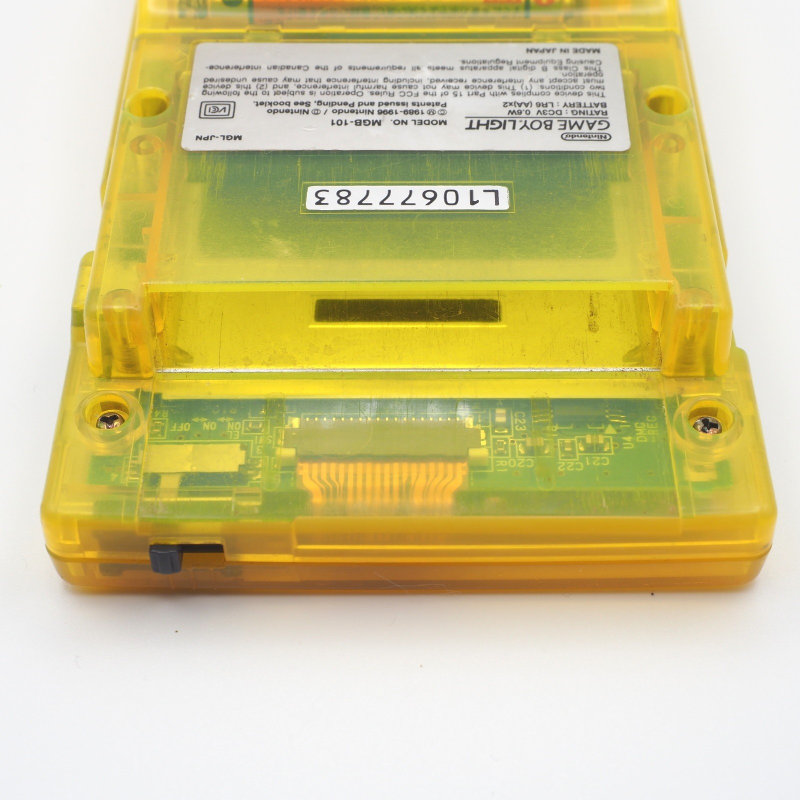OEM Nintendo Game Boy Light Toys R Us Edition Clear Yellow MGB-101 TESTED #1[EX]