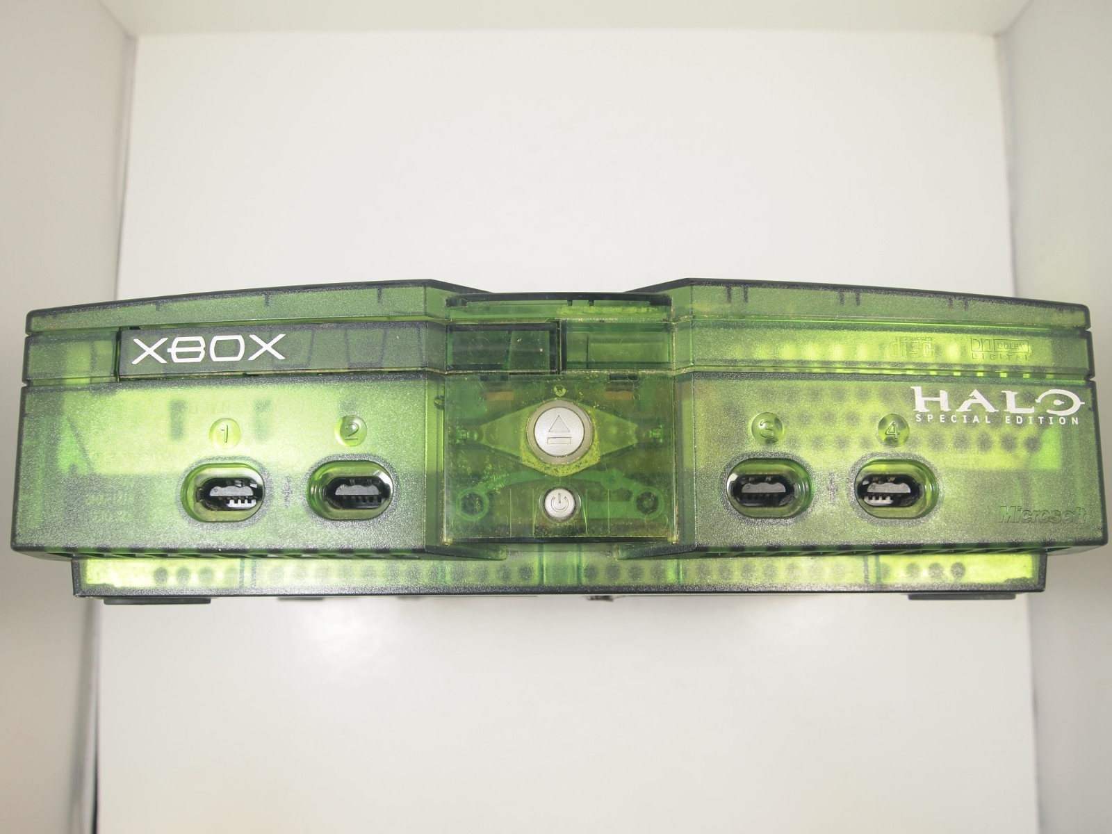 Original Xbox Halo Special Edition Green Console For Parts or Repair