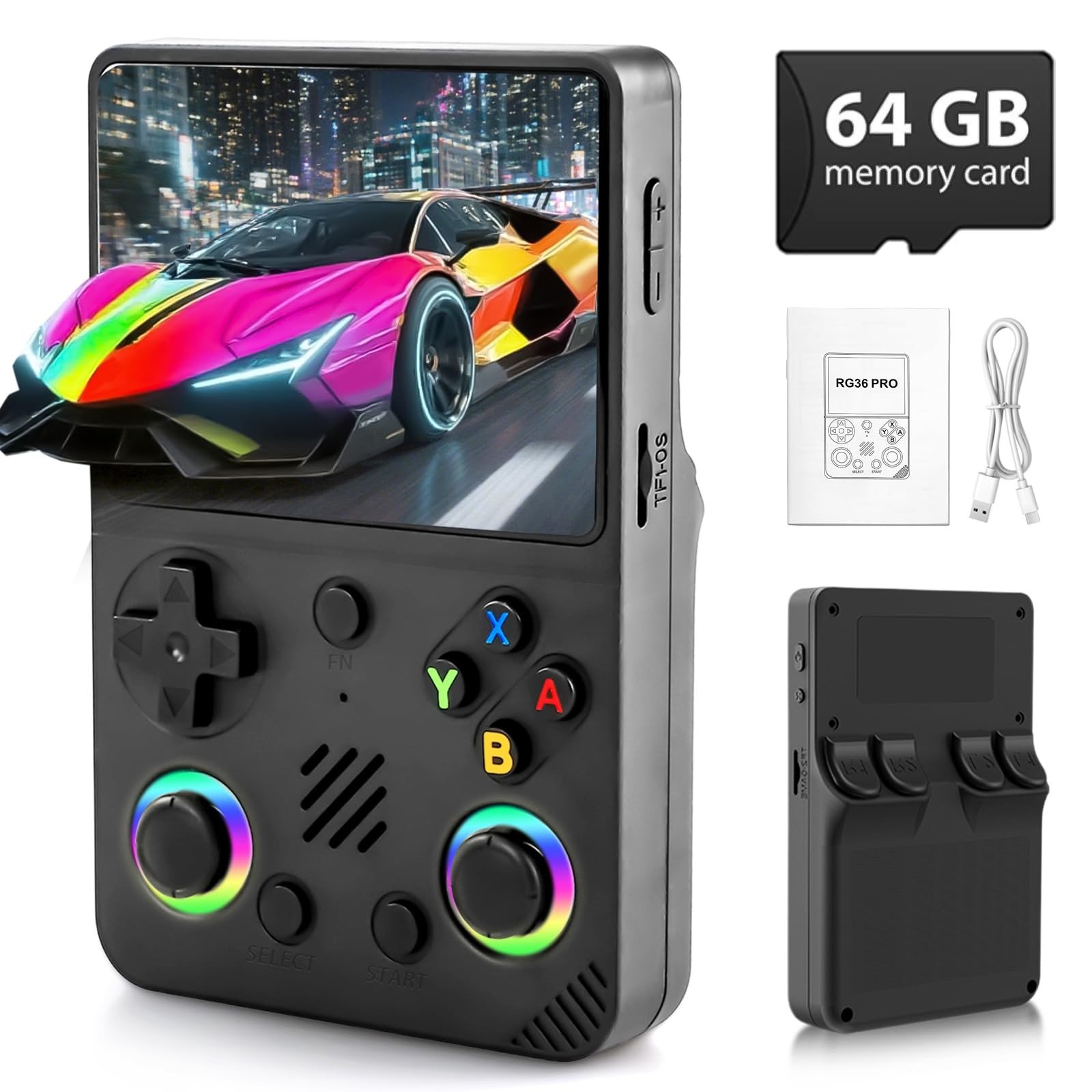 Colourbing RG36PRO Retro Video Game Console – Open Source System,3.5 IPS Scre…