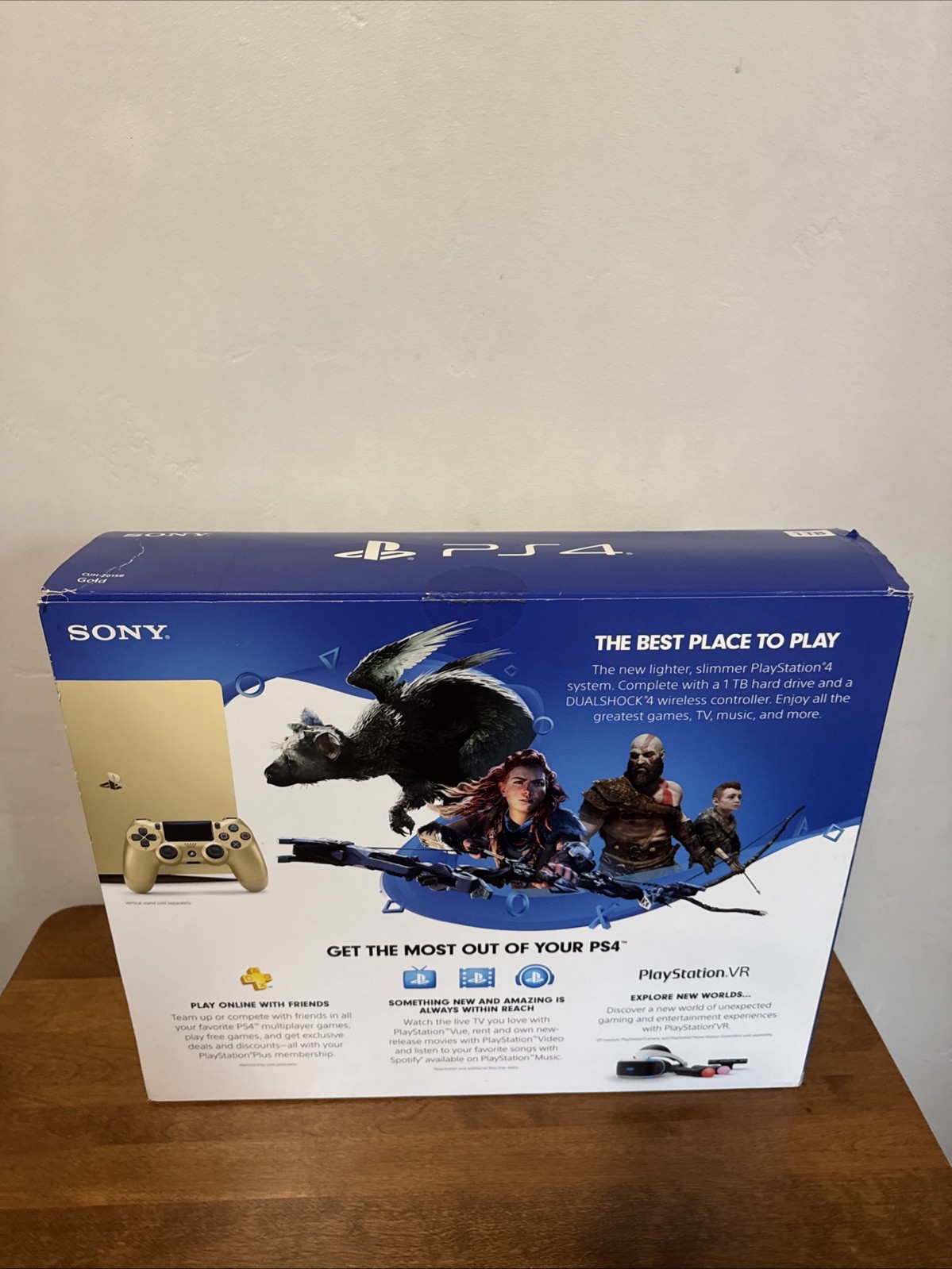 Sony PlayStation 4 Slim Limited Edition 1TB Console -Gold Complete In Box Bundle