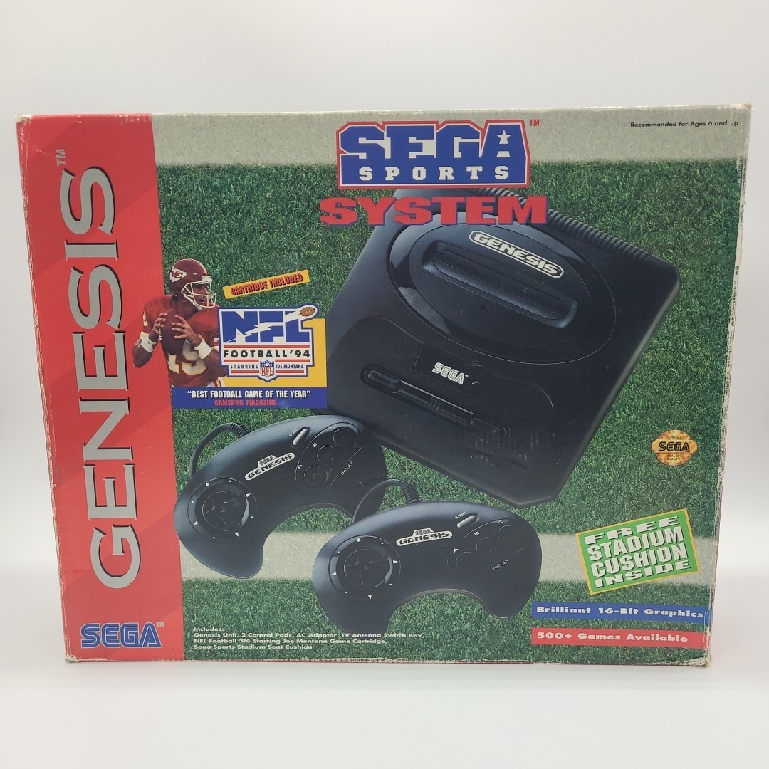 Sega Genesis Sega Sports System NFL Football 94 Console Complete Missing Cushion