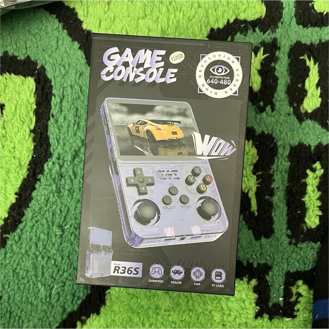 R36S Handheld Game Console 128GB White 640×480 USB Multi-Platform Gamepad