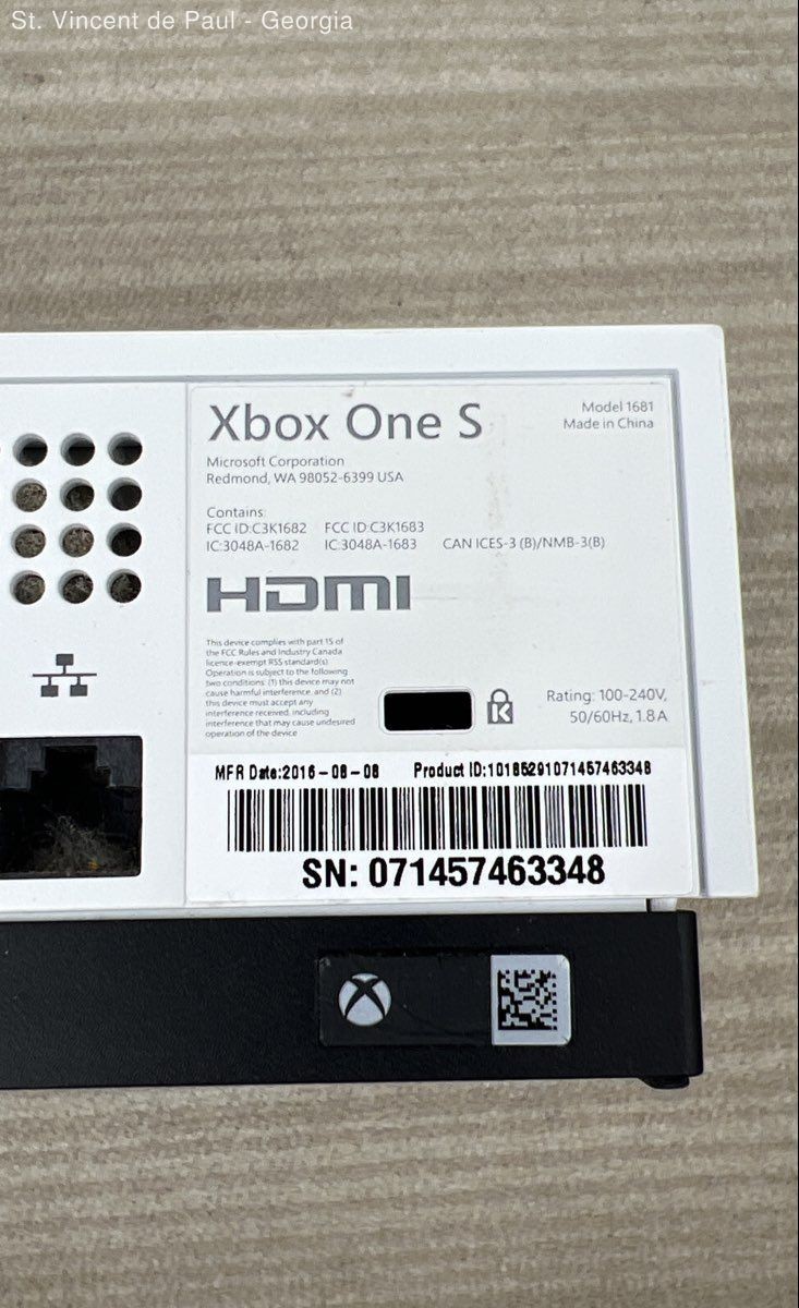 Microsoft Xbox One S 500GB Console Gaming System White 1681 Bundle Tested Workin