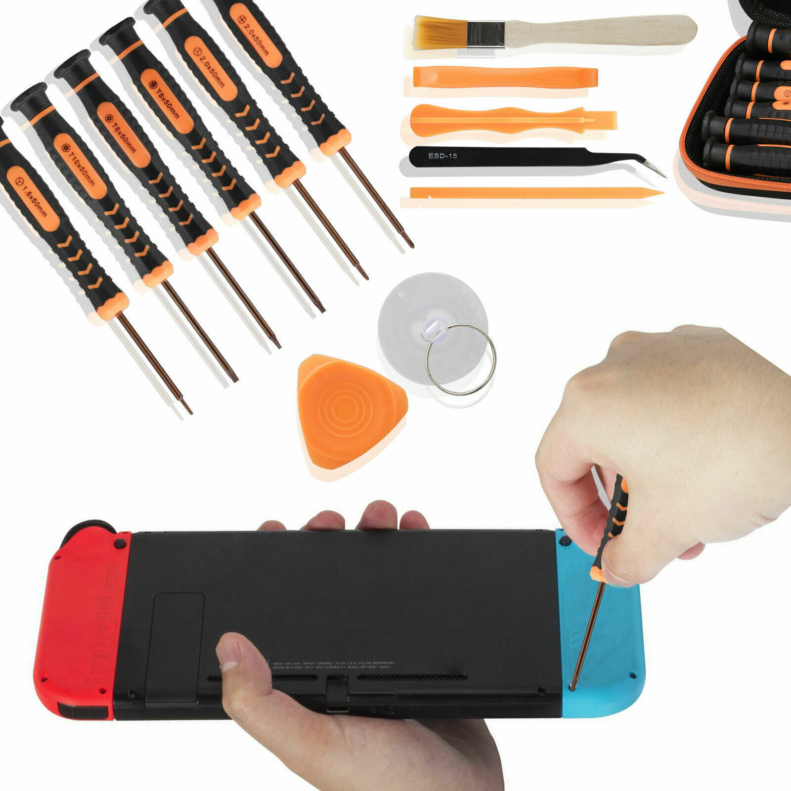 For Xbox One 360/PS4/PS3/ PSP 13in1 Repair Set Bag Case+Professional Screwdriver