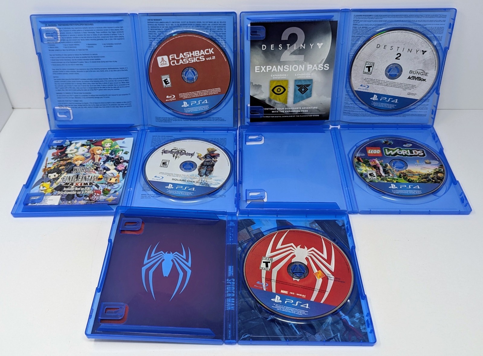 Playstation 4 PS4 500MB Black Console Bundle w/ 5 Games – Spider-Man- Tested!