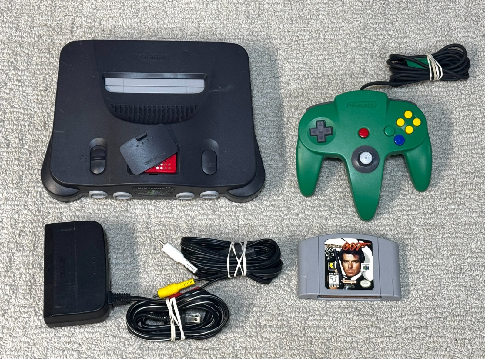Nintendo 64 N64 Console Tested w/ Expansion Pak Controller GoldenEye – Bundle