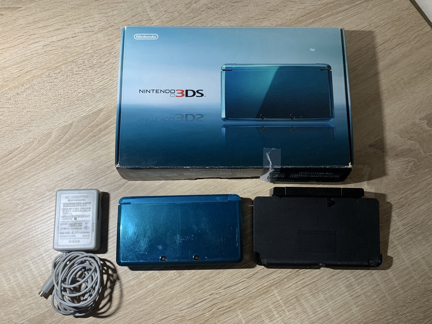 0655 Nintendo 3DS Aqua Blue Good TESTED 290g