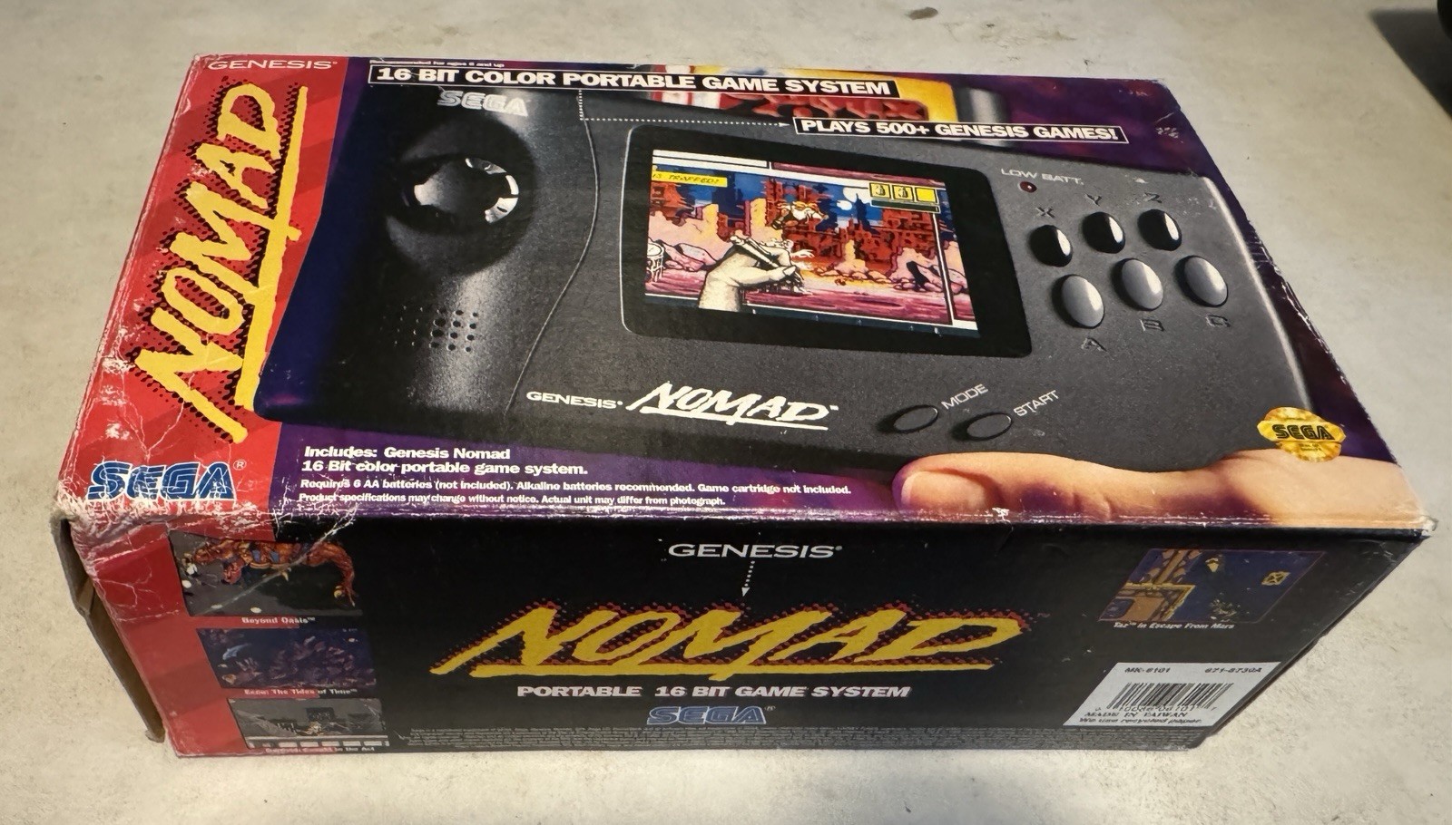 SEGA Nomad GENESIS Handheld Console w/ Battery Pack & BOX, Original OEM, TESTED!
