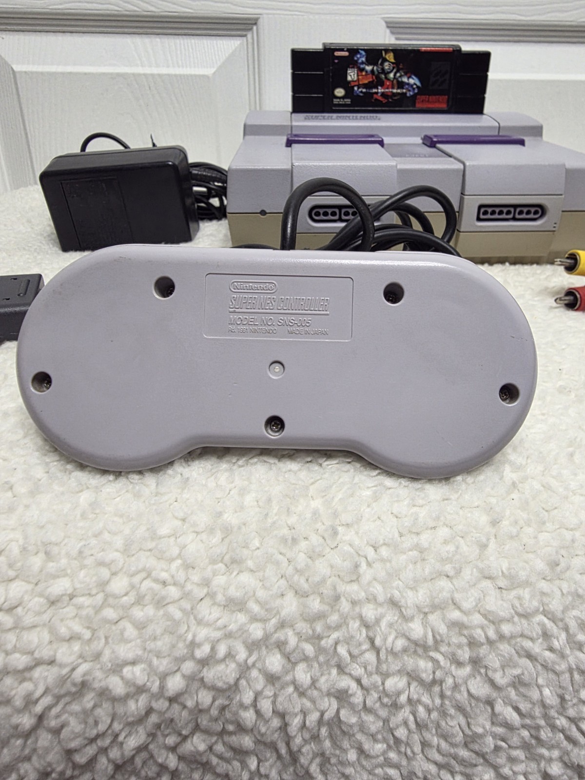 Super Nintendo SNES System Console Bundle w/ Oem Cables & Killer Instinct Game
