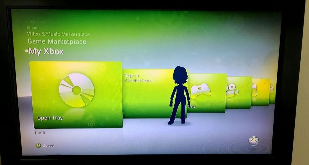 Xbox 360 Pro 20GB Console Microsoft Refrb On Dashboard 8507