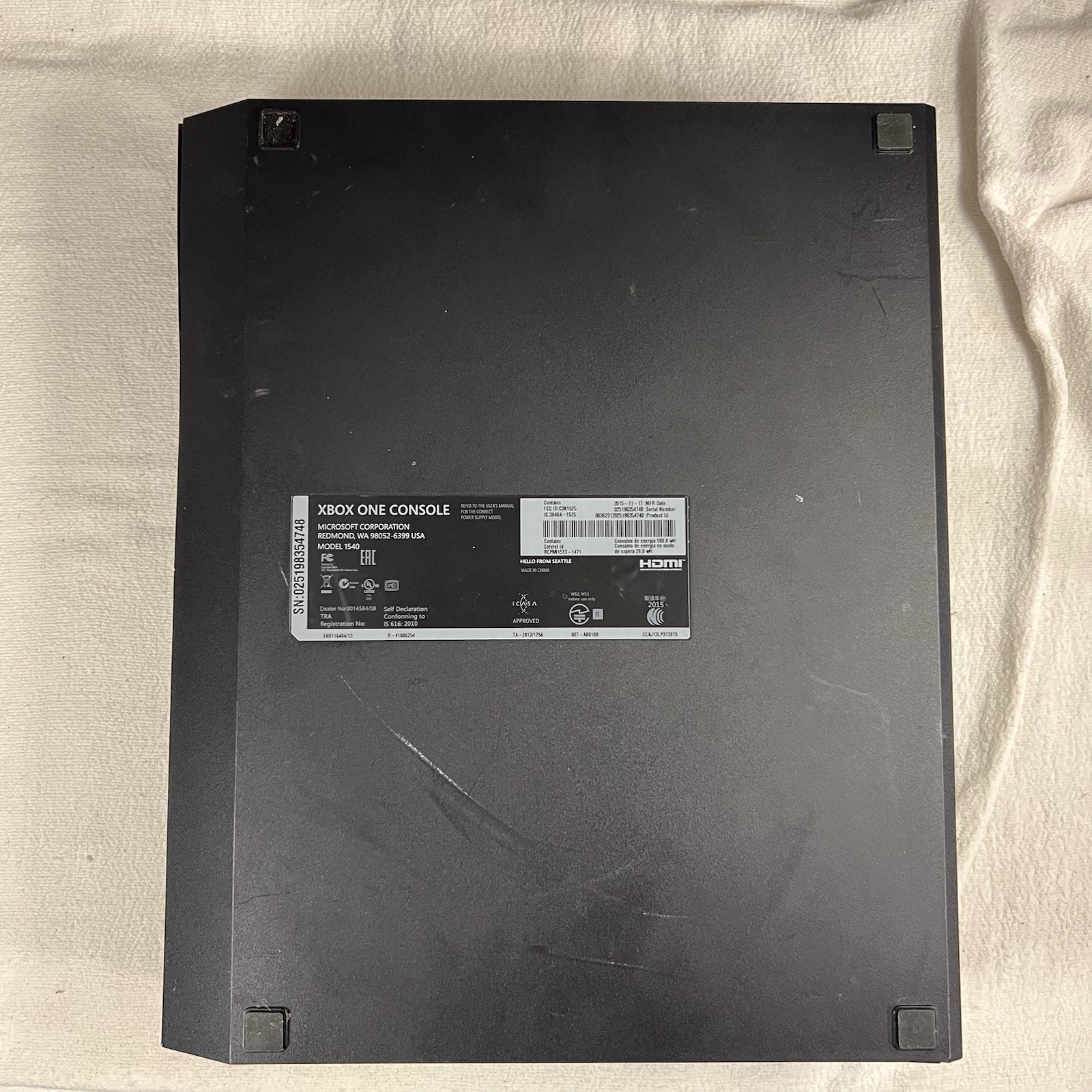 Microsoft Xbox One Console Only For Parts Or Repair – Black 1540