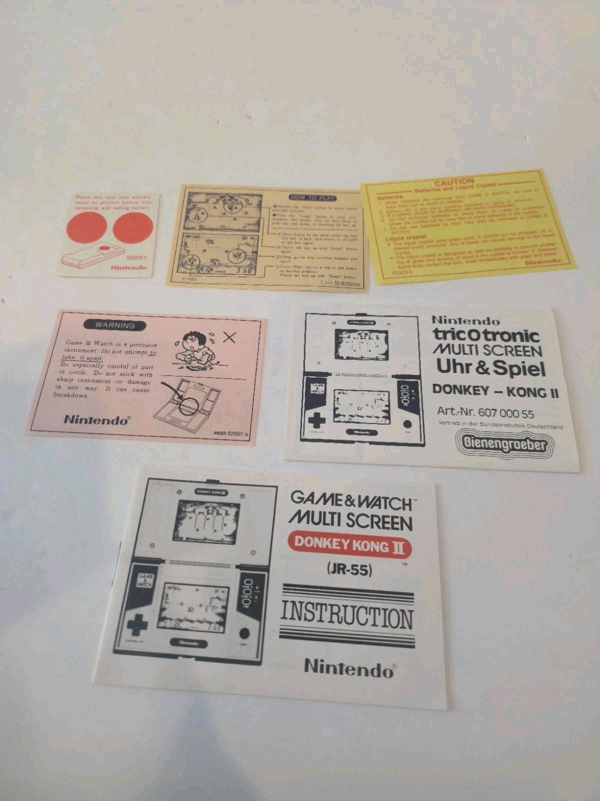 Nintendo Game & Watch Donkey Kong 2 II JR-55 Multi Screen VTG Game w/Box Manual