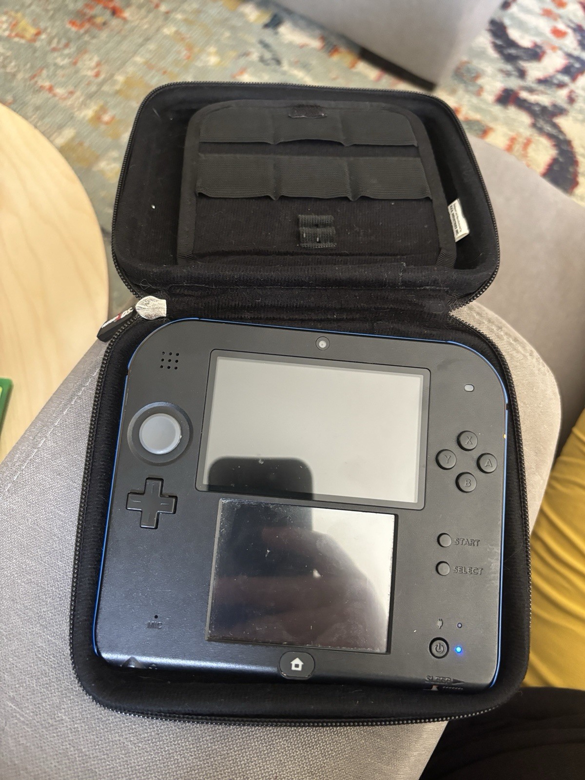Nintendo 2DS Handheld System — Black/Blue — Tested & Working