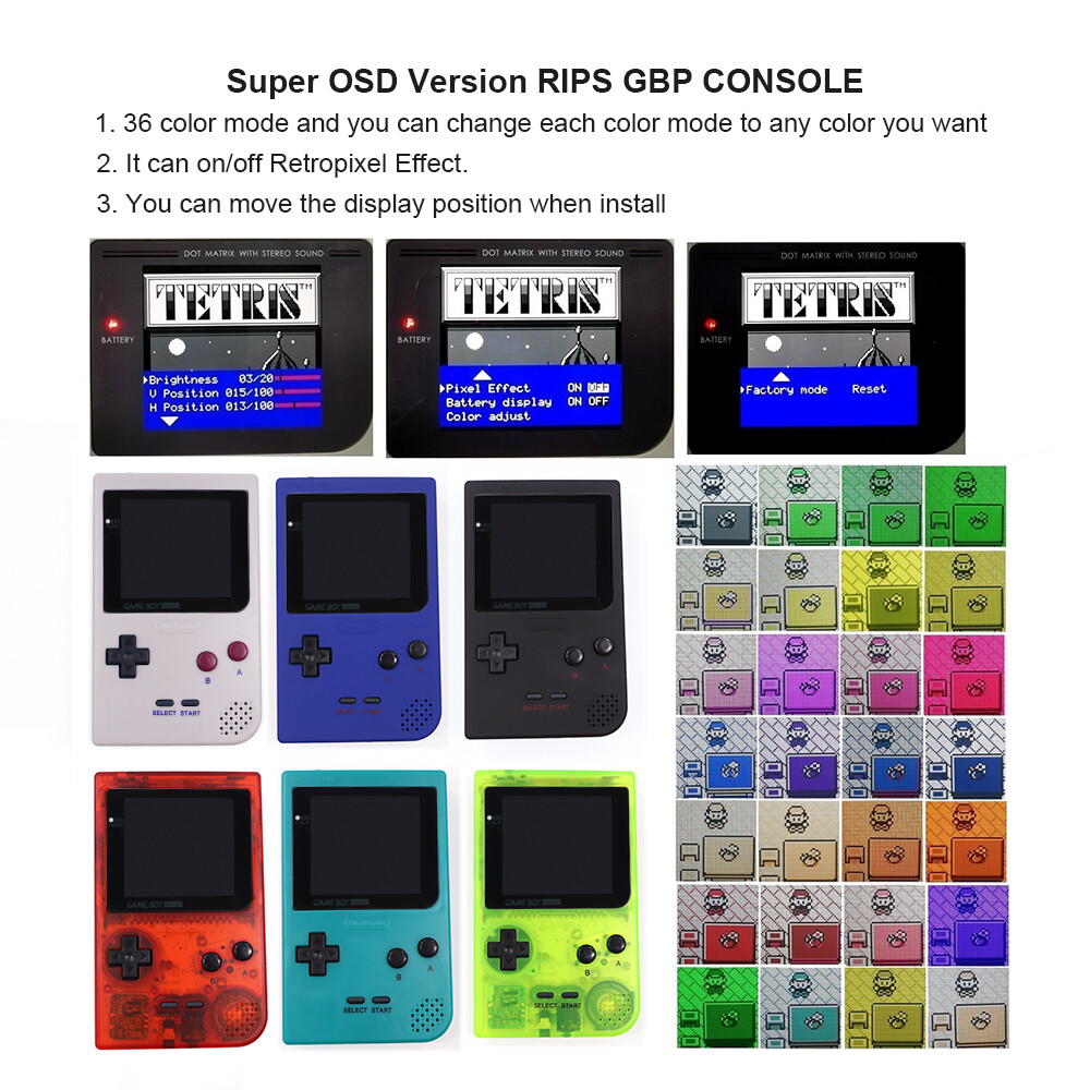 5 levels Brightness Nintendo Game Boy Pocket GBP Console With High Backlight LCD