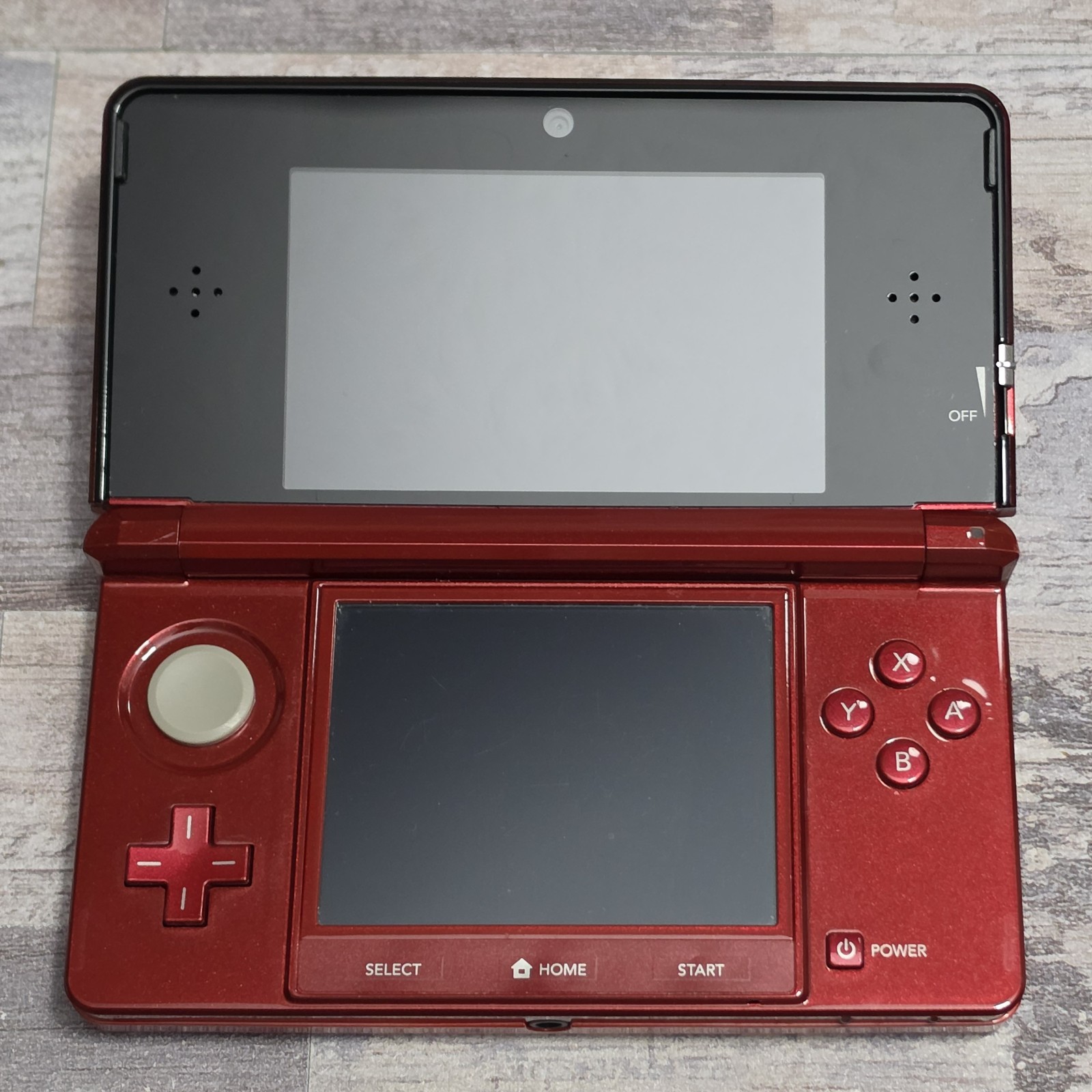 Nintendo 3DS Handheld System Flame Red CTR-001 USA with Games and Charger Bundle