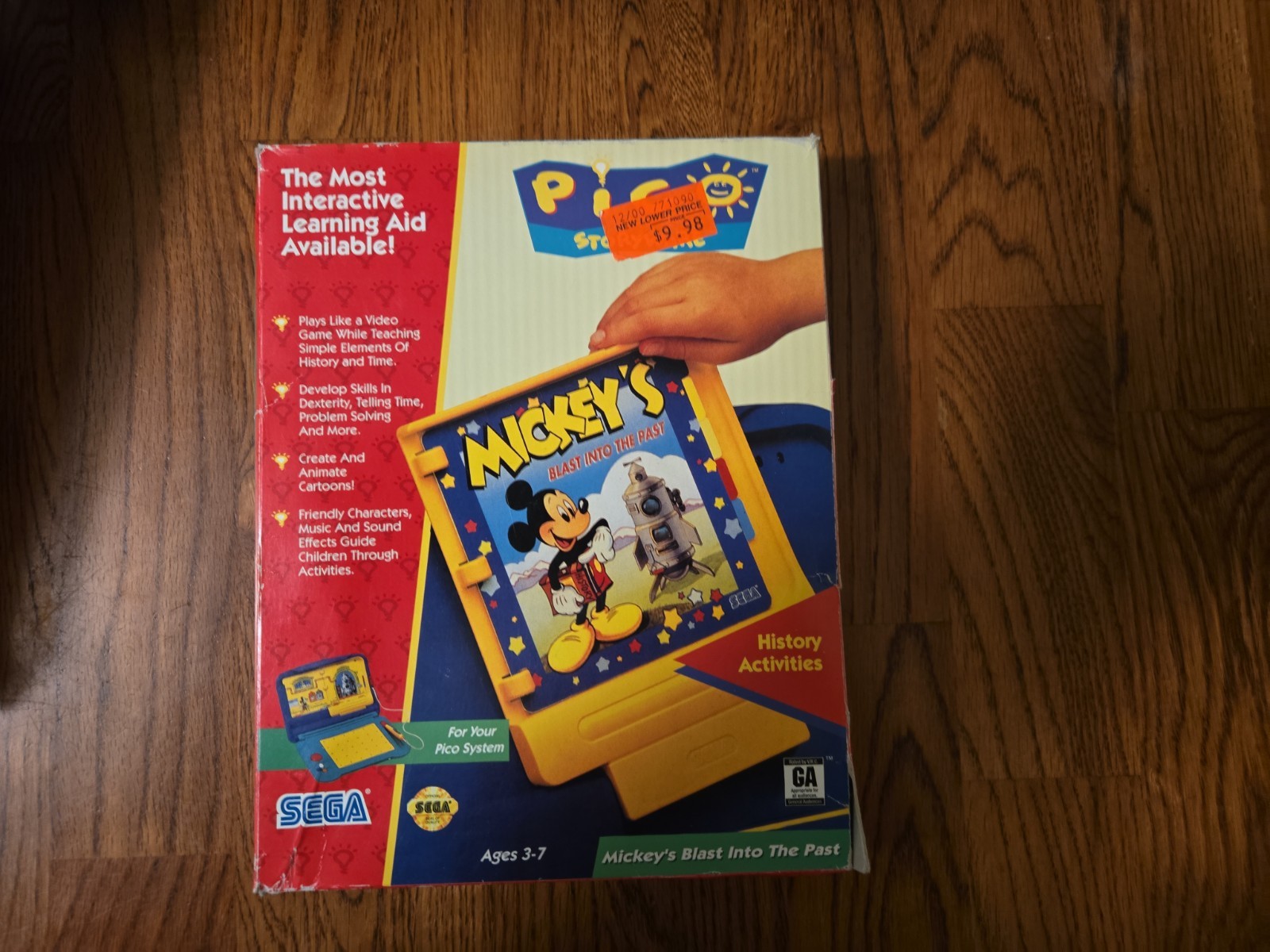 VINTAGE SEGA PICO LEARNING SYSTEM CONSOLE W/ 6 GAMES Lion King, Mickey And More