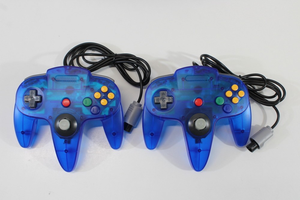 Nintendo 64 Clear Smoke Grey Console New Shell N64 Controller x2 AC AV Bundle