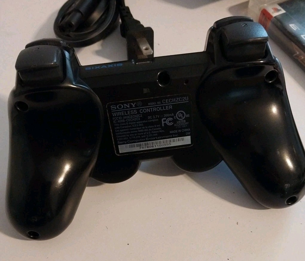 Sony PlayStation 3 Slim PS3 120GB Console w/1 OEM Controller 5 Games Please Read