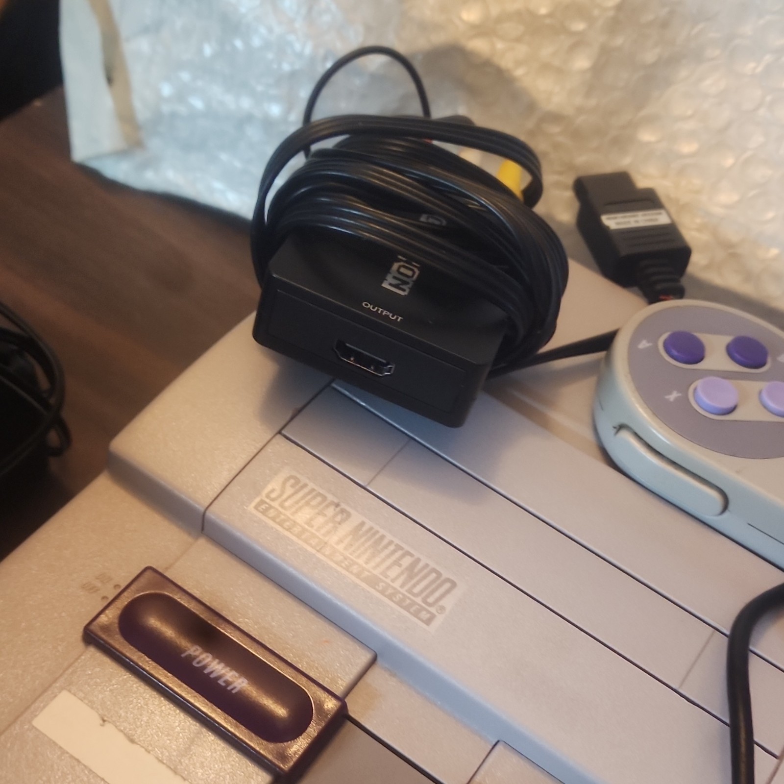 Nintendo Super NES SNS-001 Control Deck Console w/ Controller, Cables, HDMI