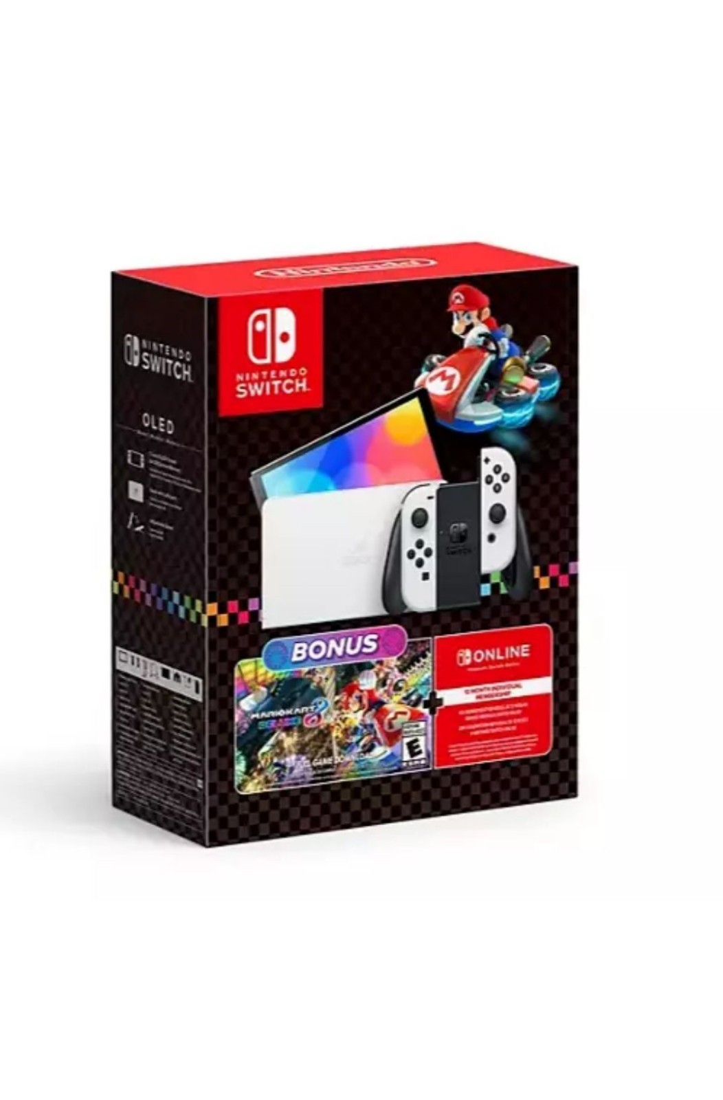 Nintendo Switch OLED Mario Kart Deluxe Bundle + Switch Online – NEW Mint