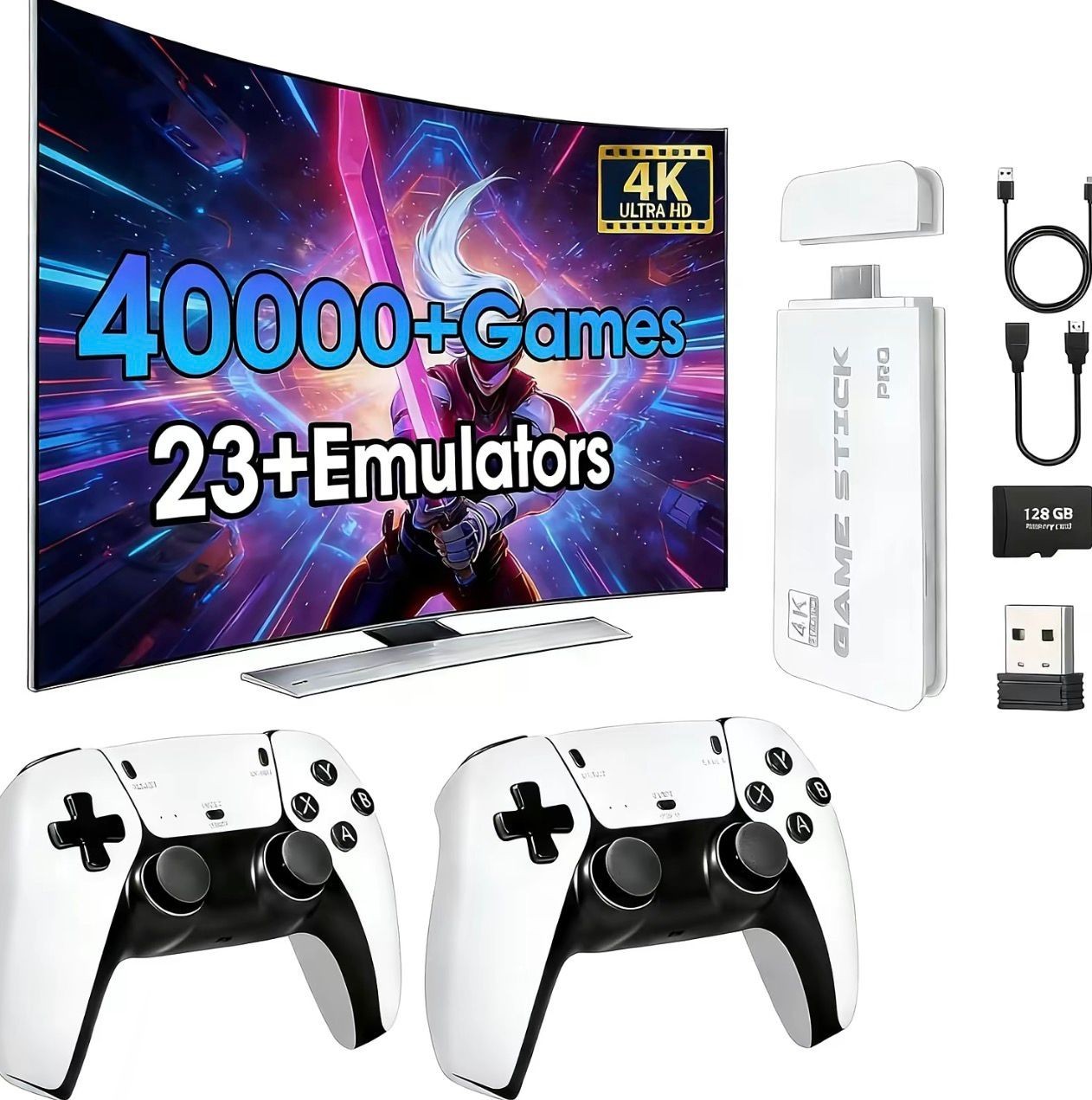 GameStick Game Stick Pro 4K HDMI Microconsole 128GB Wireless Controllers