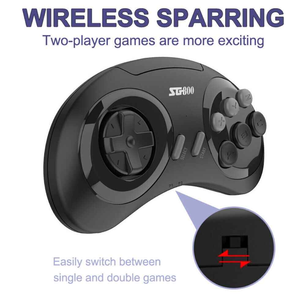 HDMI Retro TV Game Stick Console With 1500+ Games For Sega Genesis 2 Controllers
