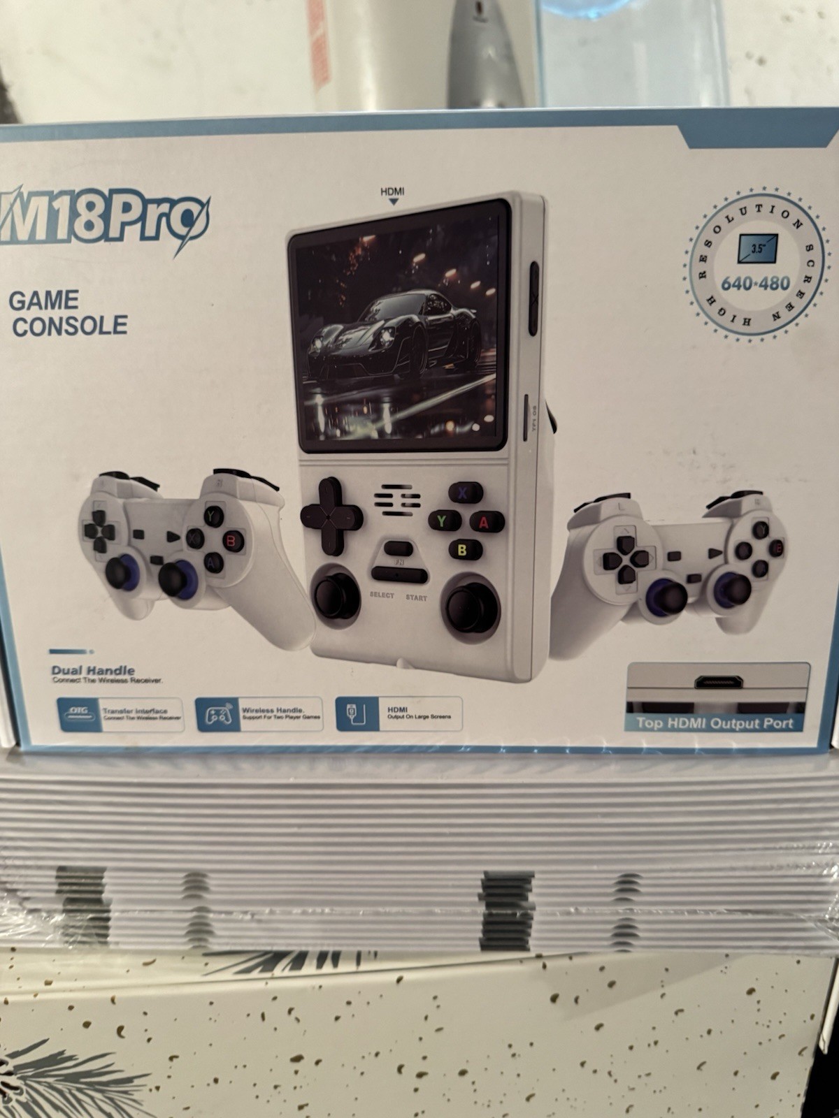 M18 Pro Retro Handheld Game Console 21,000+ Games HDMI 2 Controllers Plug & Play