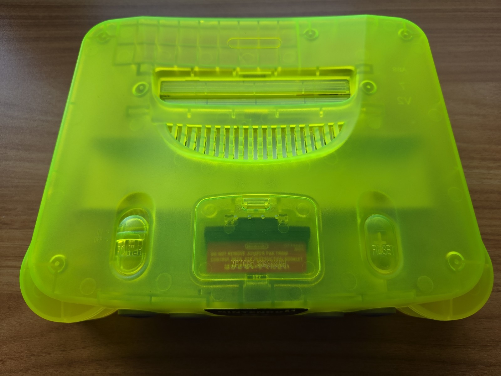 N64 Nintendo 64 clear Yellow / green Funtastic Console Re-Shelled Region Free