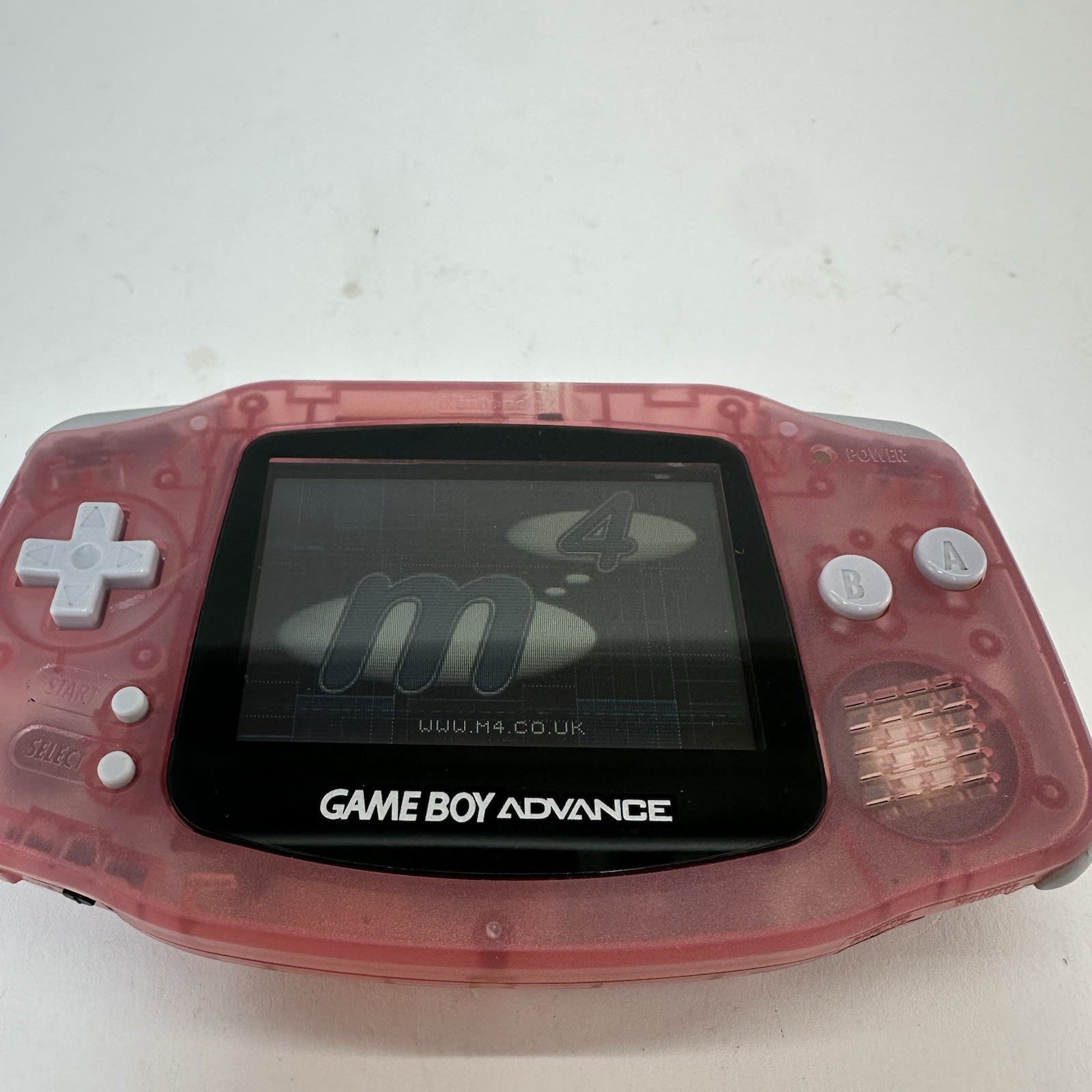 Nintendo Game Boy Advance AGB-001 Transparent Pink Console Bundle Tested Works