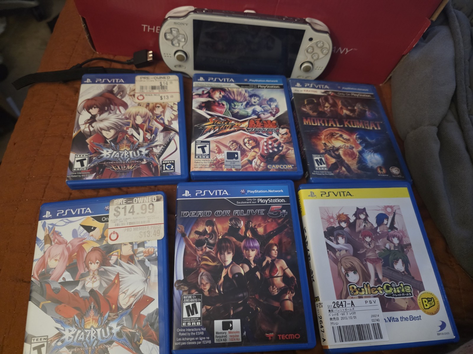 PS Vita 1000 White Console And Games LOT