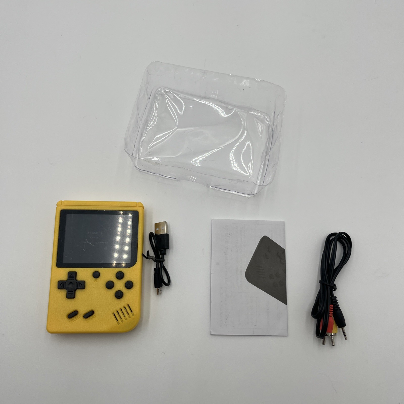 Handheld Game Console Game Box 400 in 1 8 Bit Retro Yellow 2.8 TET Tested Workin