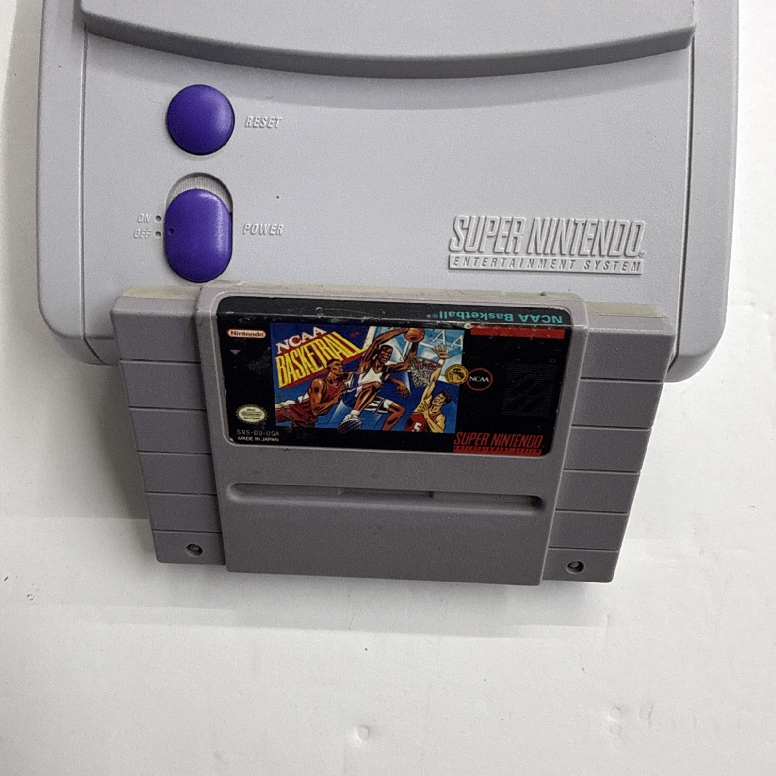 SNES – Super Nintendo Mini Jr Console Gray Cables Game Controller Tested #2942