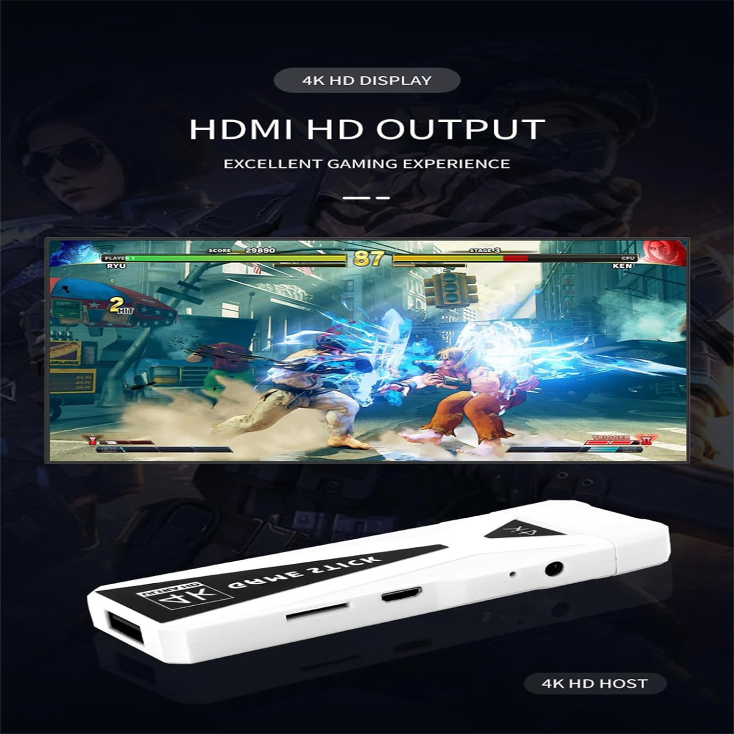 GT68 4K HD TV Game Stick Video Game Console 64G/128G Built in 10000+ 20000+ Retr