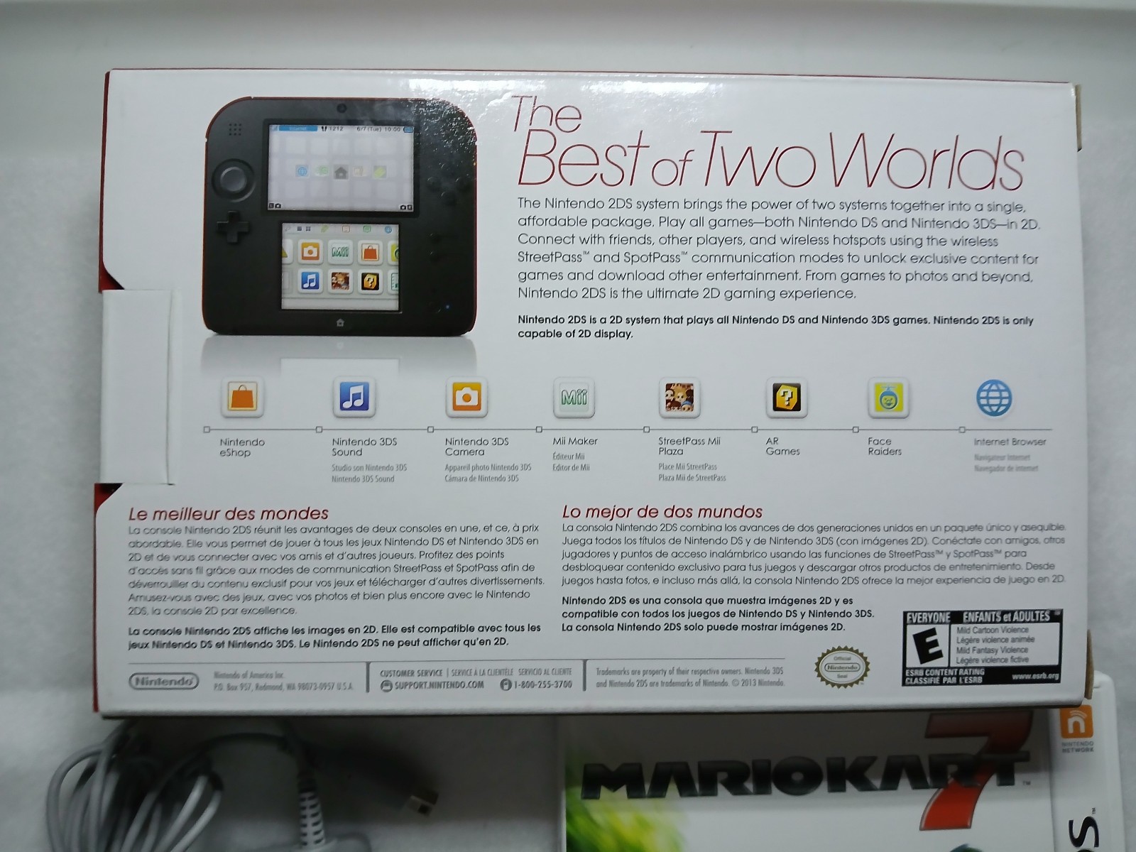 Nintendo 2DS Red/Black-Great Cond, Tested, Charger, Stylus, 4GB SD Card, MK-7