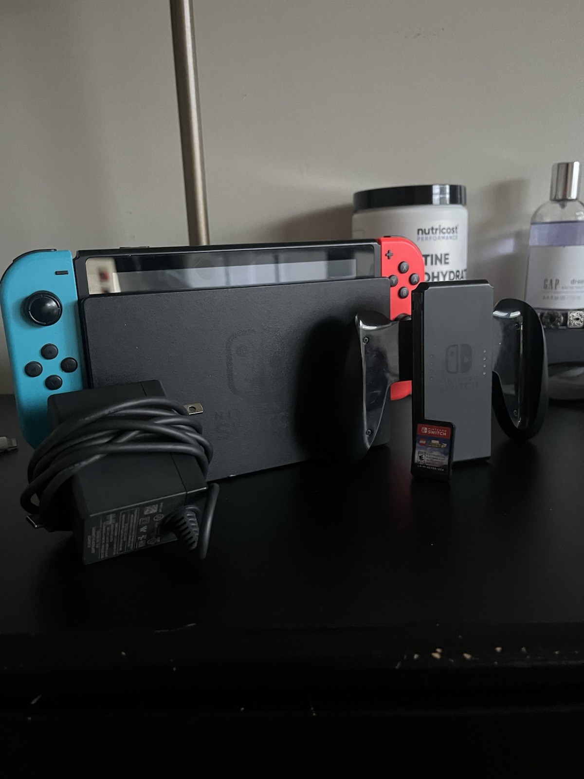 Nintendo Switch 32GB Handheld Console Neon Red/Neon Blue (Marvel game included)