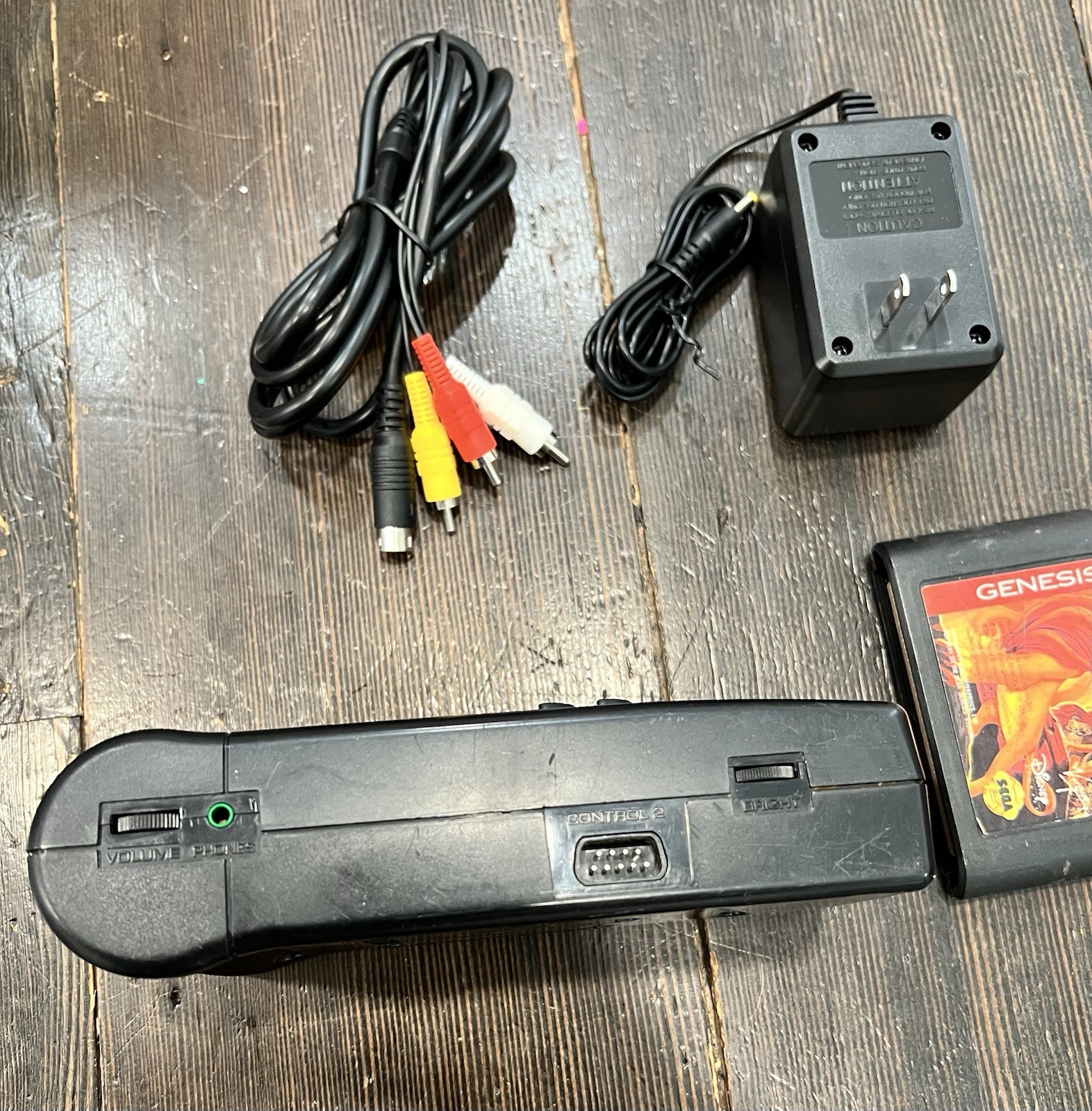 Sega Nomad Handheld Console MK-6100 With Game And Wires. Not Working