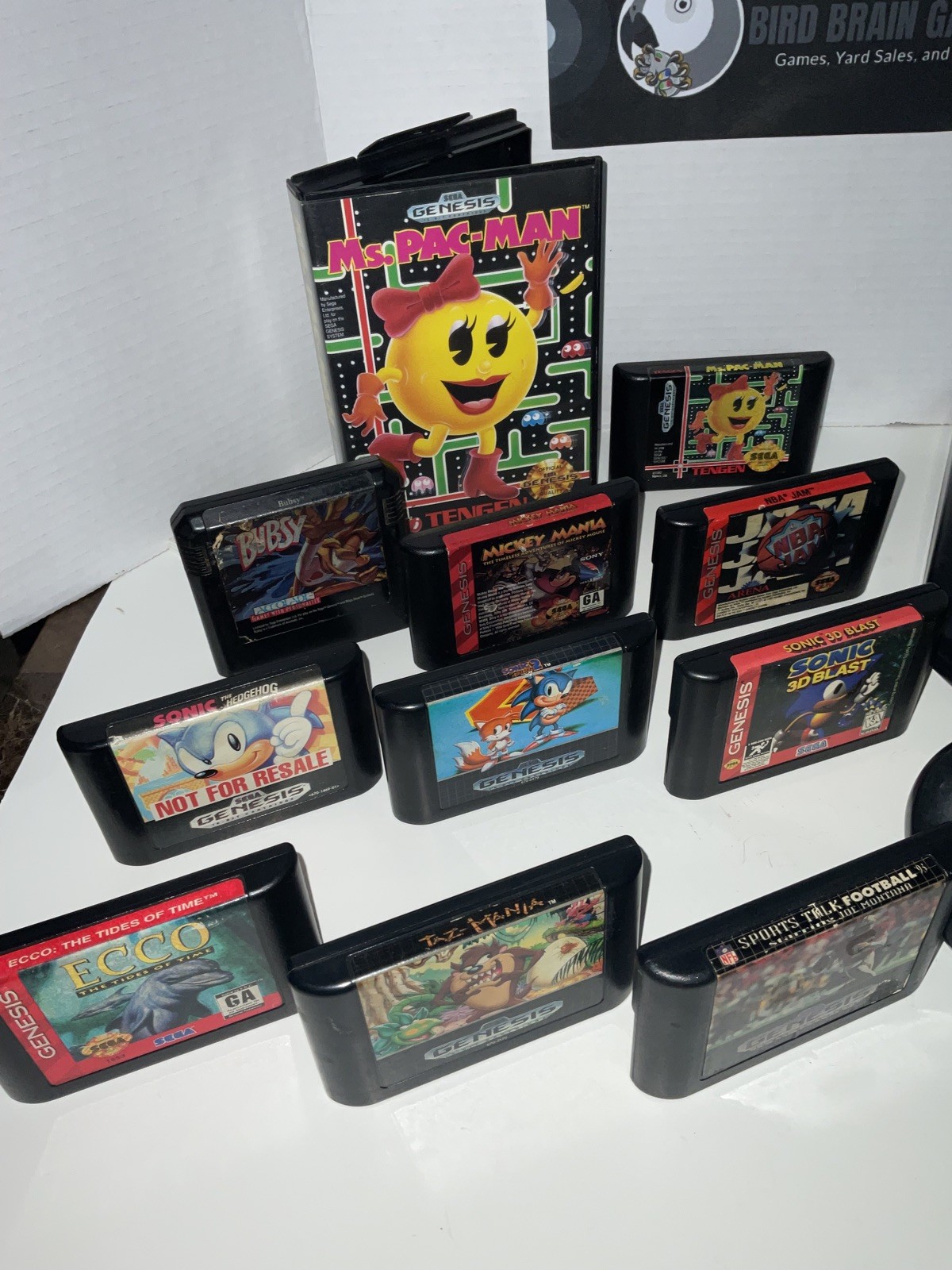 Sega Genesis 2 Console 10 Games Bundle 2 Remotes Mickey Sonic 3D NBA Jam Tested