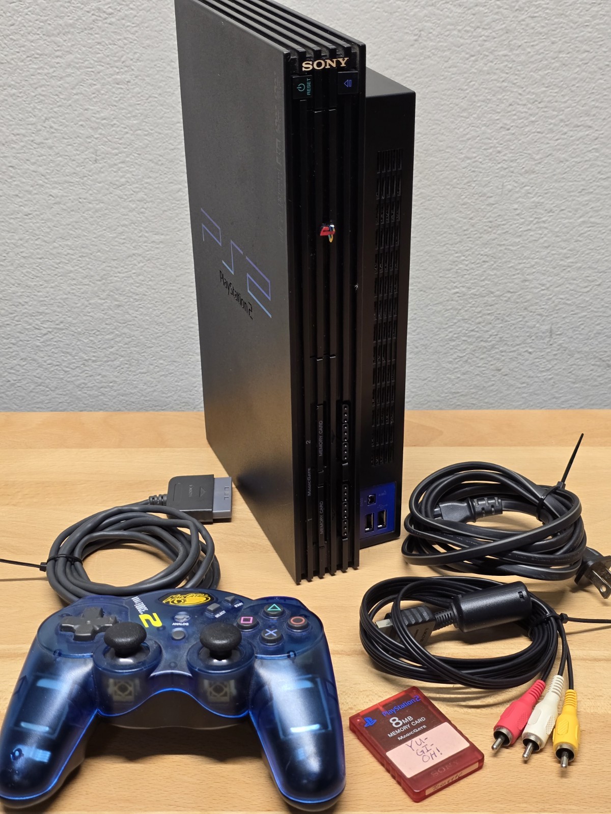 Sony PlayStation 2 Black NTSC Console 1 8MB Memory Card 1 Controller Tested Ps2