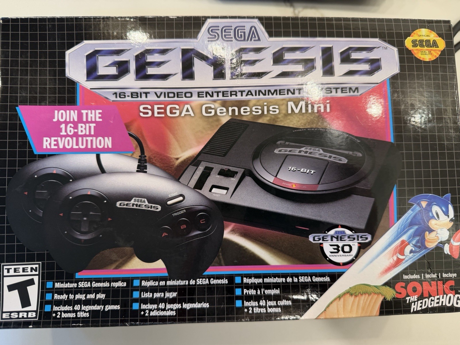SEGA Genesis Mini Home Game Console 2 Remotes Great Condition With Box Tested