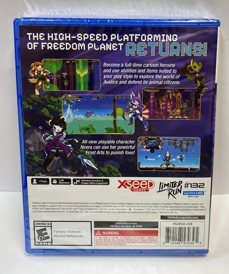 Freedom Planet 2 PS5 Brand New Game Special (2019 Platform)