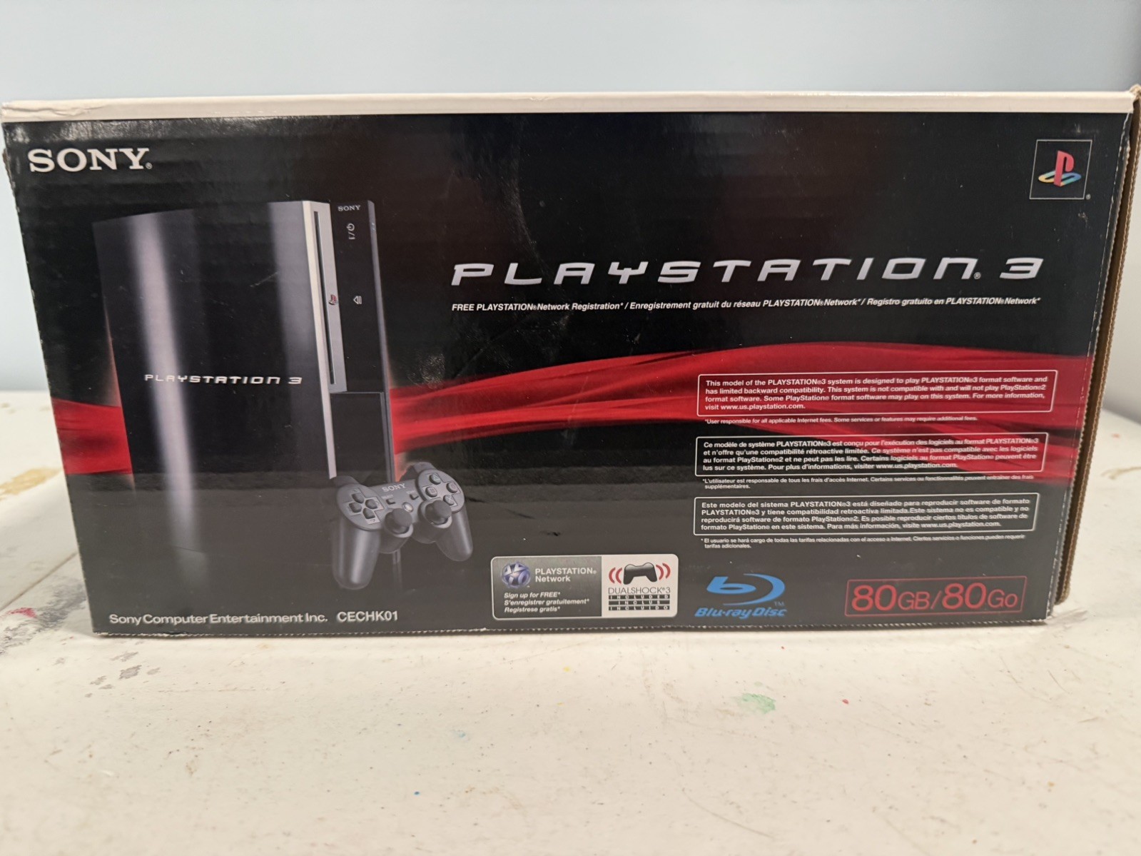 Sony PlayStation 3 80GB FAT Console – Black-UC2 CECHK01 + (6) PS3 Video Games