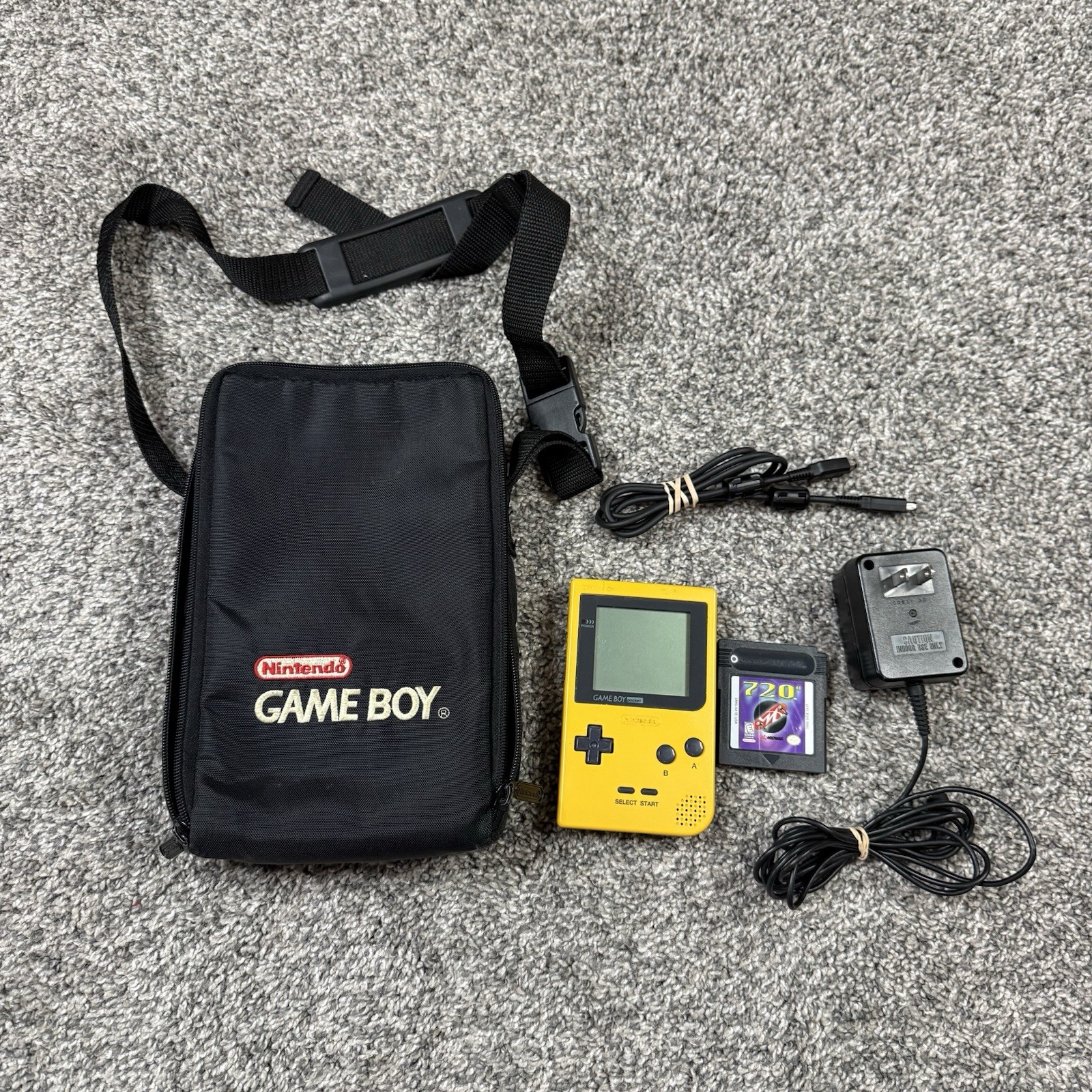 Nintendo Game Boy Pocket MGB-001 Yellow OEM Tested Working Case Power Game