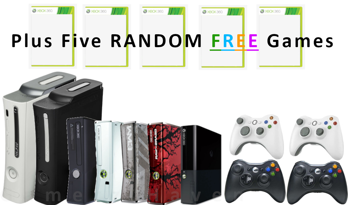 Microsoft Xbox 360 Console + FREE GAMES + 2 BRAND NEW CONTROLLERS – TESTED