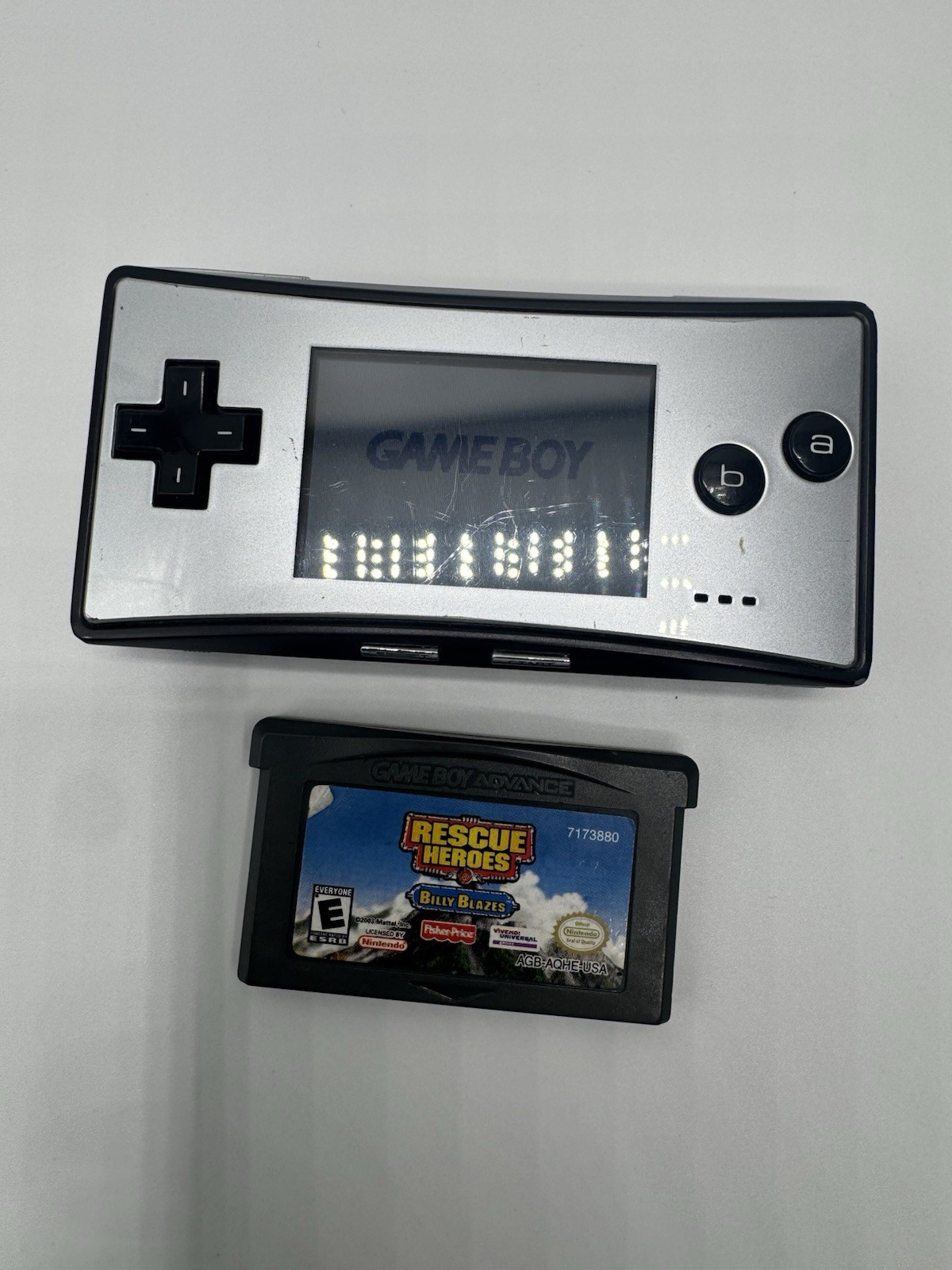 Nintendo Game Boy Micro Silver & Black Handheld Console