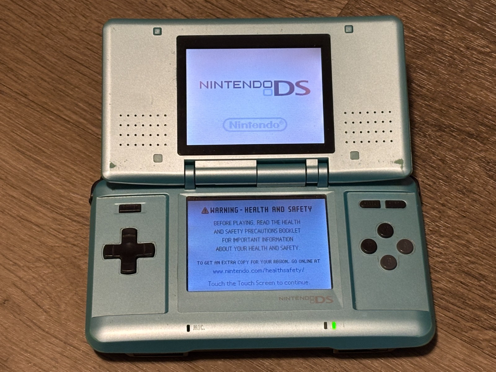 Nintendo DS Original Teal Handheld Console System w/Stylus Authentic *Read*