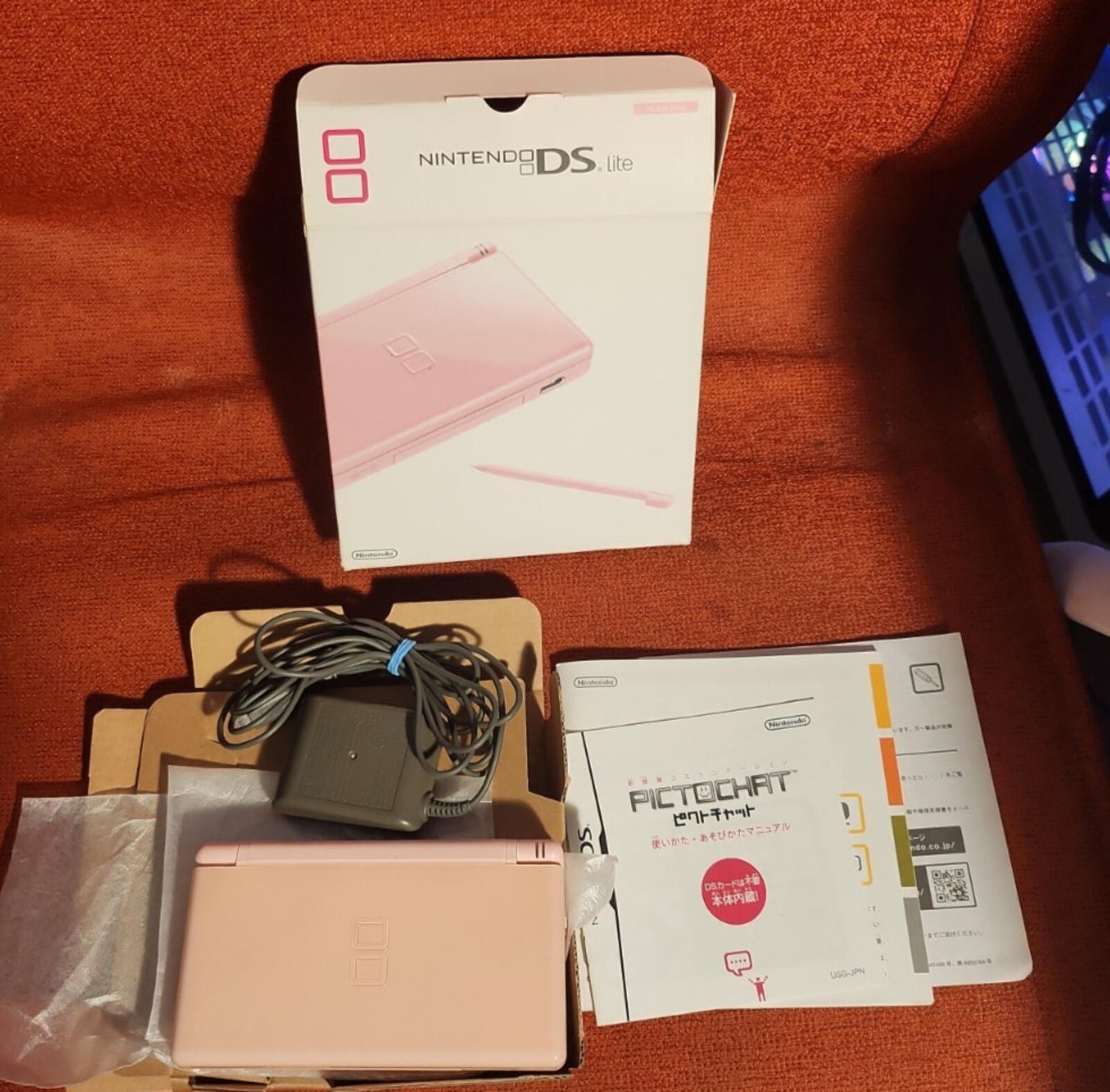 Nintendo DS Lite Console – Coral Pink – In Box