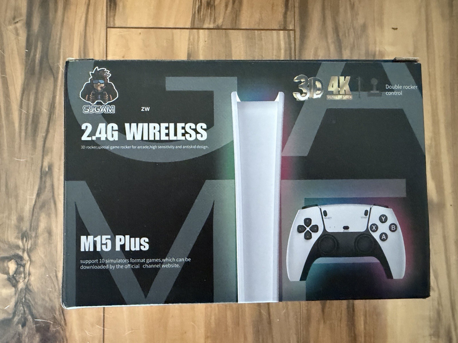 SJGAM M15 Plus Retro Video Game Console White 4K HDMI 2.4G Wireless Controllers