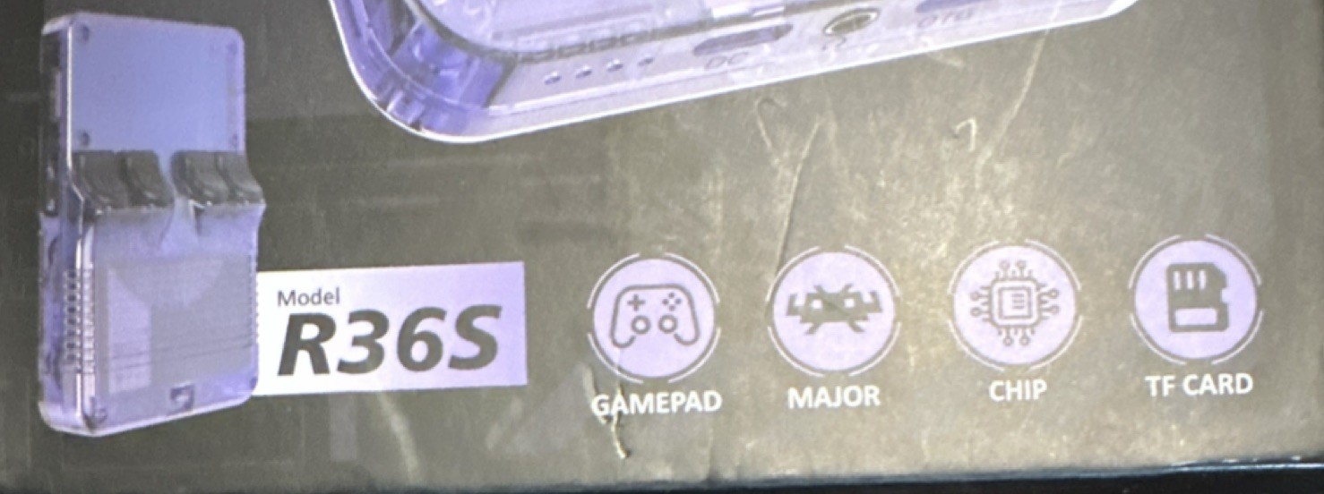 R36S Handheld Game Console Purple IPS 3.5in 640×480 TF Card Nintendo DS