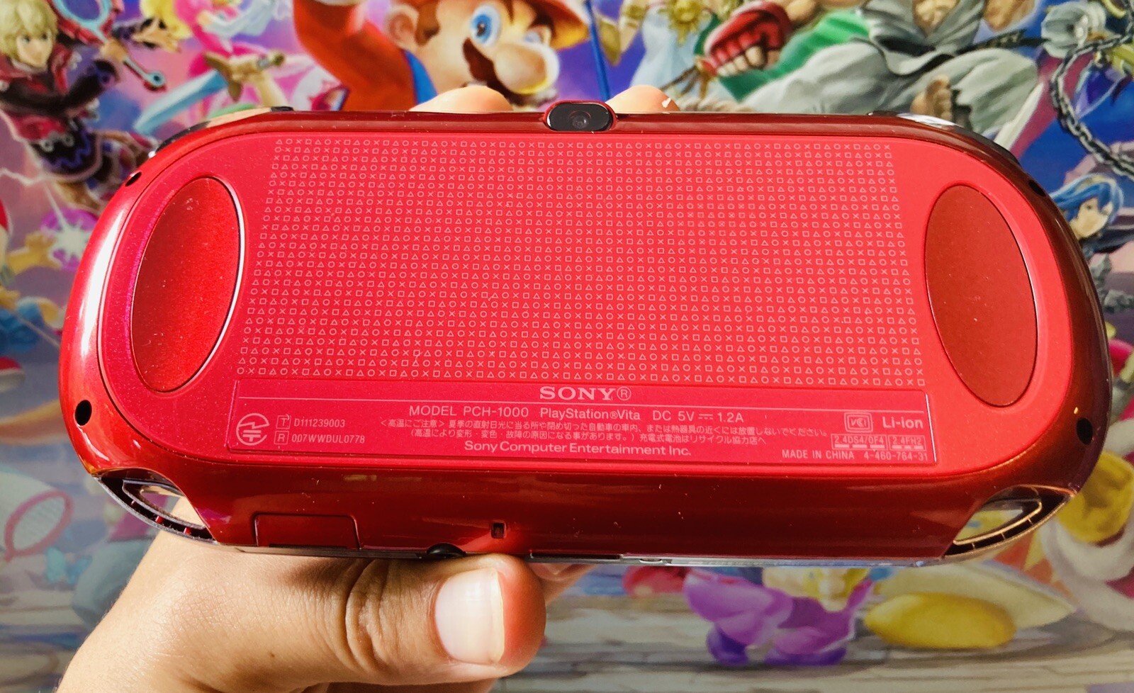 Cosmic Red Sony PlayStation PS Vita PSV Portable Console OLED PCH-1000 + Charger